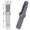 Iron zinc-plated threaded pin 10X18
