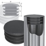 Ribbed inserts in PE Ø 45 black