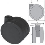 Twin-castor Ø 65 self-braking