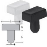 Rectangular head blackuffer soft 15X10X6X9H4,5 black