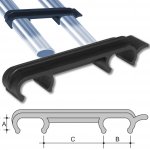 Pinza unione sedie per tubo ovale in 15X30X60,5 nero Pinza unione sedie per tubo ovale in 15X30X60,5 nero