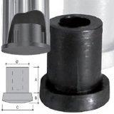 Ribbed inserts in PVC 10 mm black