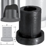 Ribbed inserts in PVC 28 mm black