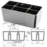 Foot color printed chrome 160x80x67