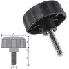Star knob in PP with threaded zinc plated bolt 8X30 black