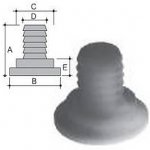 Metal support leg hole Nylon Ø 5 in neutral PA Ø  10mm