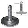 Adjustable foot with revolving screw and hexagonal head Ø50 F10x