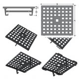 Grid for lockers with cloth hanger in PST 324 mm