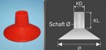 Suction cup hole cross / red/30/11 /5 Suction cup hole cross / red/30/11 /5