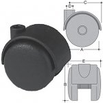 Doppia ruota Ø 40 in PA 8 (CIP) Doppia ruota Ø 40 in PA 8 (CIP)