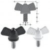 Wing screws in PS with zinc-plated bolt Crome 6X10 white