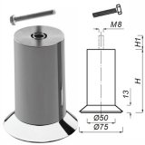 Piedino Ø 75 h-100 M8x30 - cromato