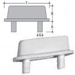 Paracolpi con 2 gambi in PE duro 43X15,5X12X5X8 bianco Paracolpi con 2 gambi in PE duro 43X15,5X12X5X8 bianco