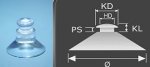 Suction cup head-PVC /transp./20/8.5/17 Suction cup head-PVC /transp./20/8.5/17