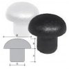Round head buffer - mushroom shaped hard 20X10X10 black