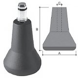 Revolving glides for chairs and furniture F10 black