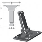 Iron zinc-plated plate with Pin 38X38