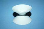 Suction cup double / PVC / white / 50