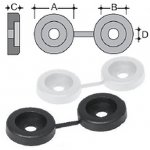 2 Washers in PP for thread handle Ø 15 black 2 Washers in PP for thread handle Ø 15 black