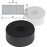 Round spacers silky in PE 20X6,5X7 black