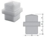 Square connector for castle-bed in PA 30x30X1,5 neutral