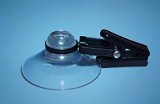 Suction Ø 40 - colorless plastic clip - black