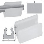 Clip for chair wire metal frame for tubes 12 neutral