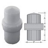 Round connector for castle-bed in PA 28X1,5 neutral