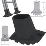 Ladder feet ovale in PVC black 40X20