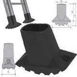 Ladder feet ovale in PVC black 50X25