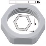 LOCKNUTS NYLON 6, PG9 GREY