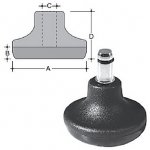 Basi girevoli a campana Ø50 F8 nero Basi girevoli a campana Ø50 F8 nero