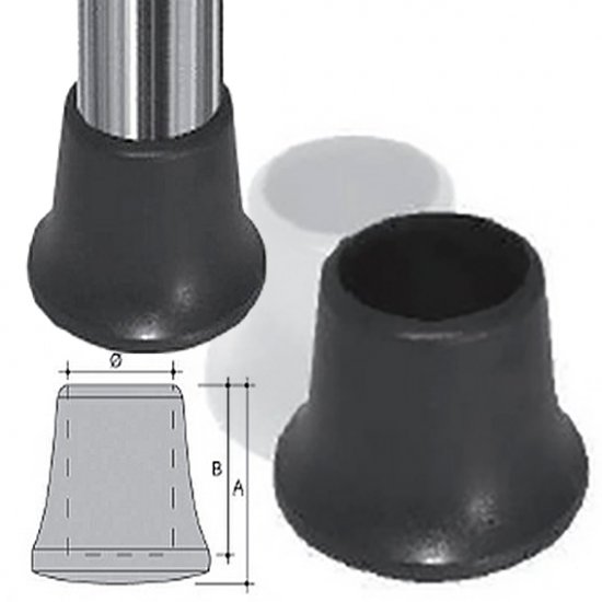 Puntali a campana in PVC Ø 8 nero - Clicca l'immagine per chiudere