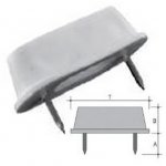 Buffer with double nail in PE 46X16H14X10 white