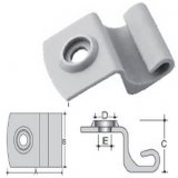 Support with hook for electroweldwd net RAL 7040