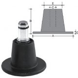 Revolving glide for chairs and furniture 8 black