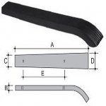Bracciolo sagomato in tubo Ø 25 / 305X45X16 nero Bracciolo sagomato in tubo Ø 25 / 305X45X16 nero