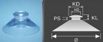 Suction cup head-PVC /transp. /13.5/ 2/11 Suction cup head-PVC /transp. /13.5/ 2/11