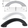 Curved handle in PP in PP 64 black