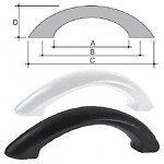 Maniglia mobili curva in 64 nera Maniglia mobili curva in 64 nera