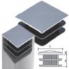 Square inserts in PE with metal top 16X16 C/TESTA MET.CR.