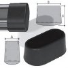 Outer oval insert in PVC 15X30 black