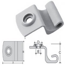 Support with hook for electroweldwd net RAL 7040