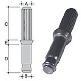 Zinc plated knured pin Ø 8 x 20 for Twin-Castors