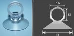 Suction cup ring / PVC /transp./37/21/16 Suction cup ring / PVC /transp./37/21/16