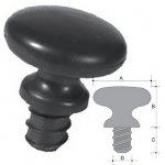Round knobs in PS 30X10 black
