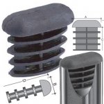 Oval cover cap for eliptical tube 32X15