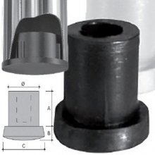 Puntali o sottopiedi in PVC 26 mm nero