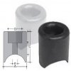 Cylindrical buffer with cavity in PVC 25H20 white