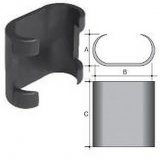 Protection for oval tube frame 15x30 black